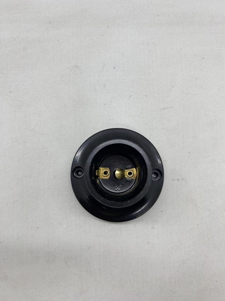 Electrical outlet socket without cover plate.
