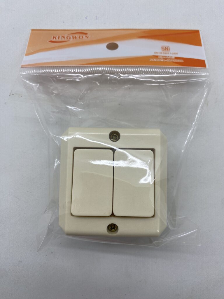 Electrical switch and socket outlet for home or office use.