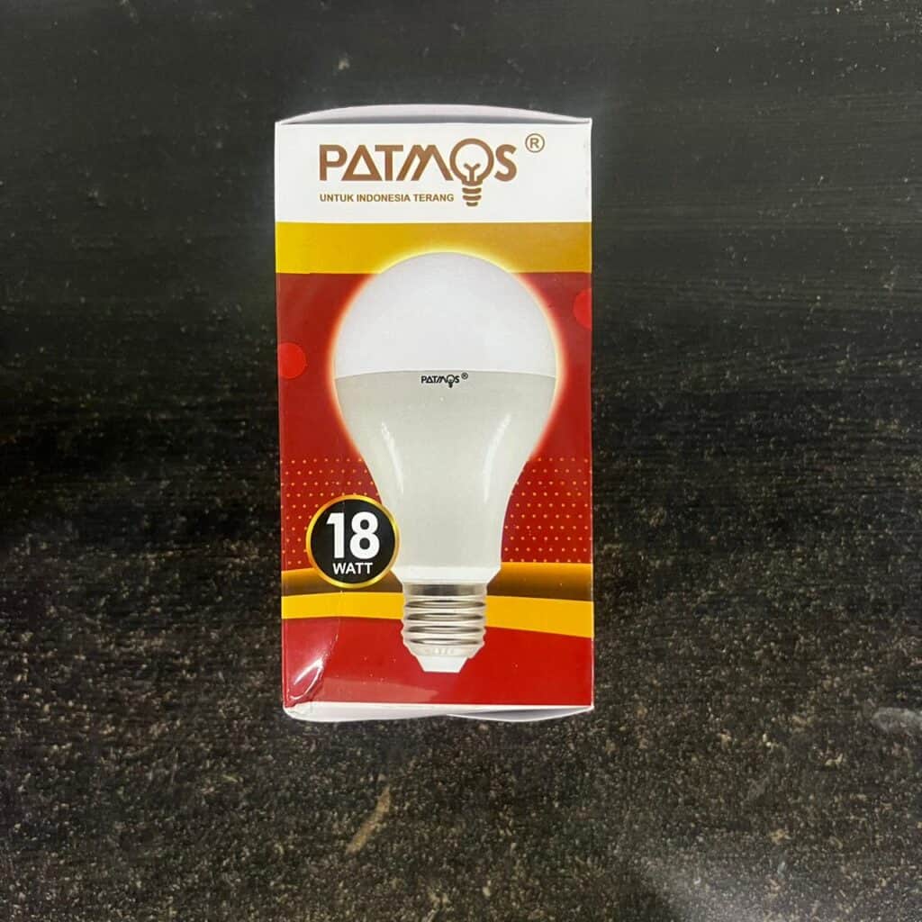 LED bulb for energy-efficient lighting, 18W, ideal for home and office use.
