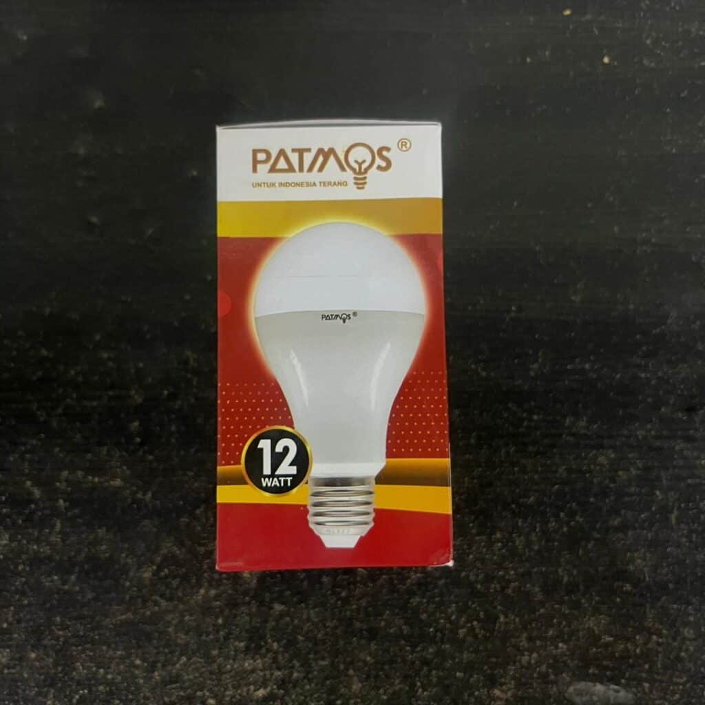 Patmos LED Bulb with 12W power, ideal for energy-saving lighting solutions in Indonesia.