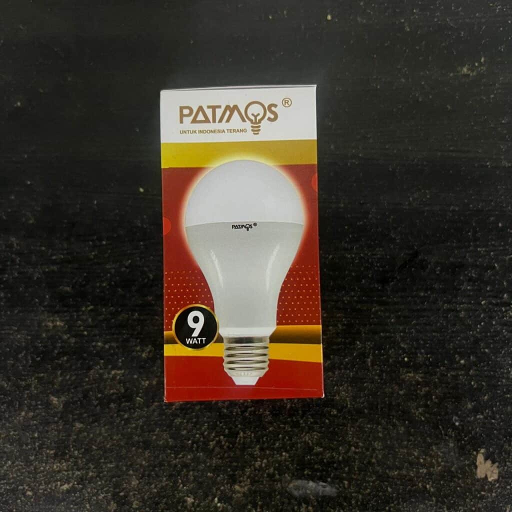 Energy-efficient Patmos LED bulb for home lighting.
