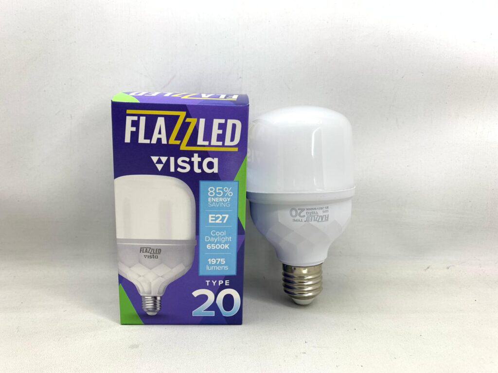 Energy-efficient LED light bulb for home lighting.