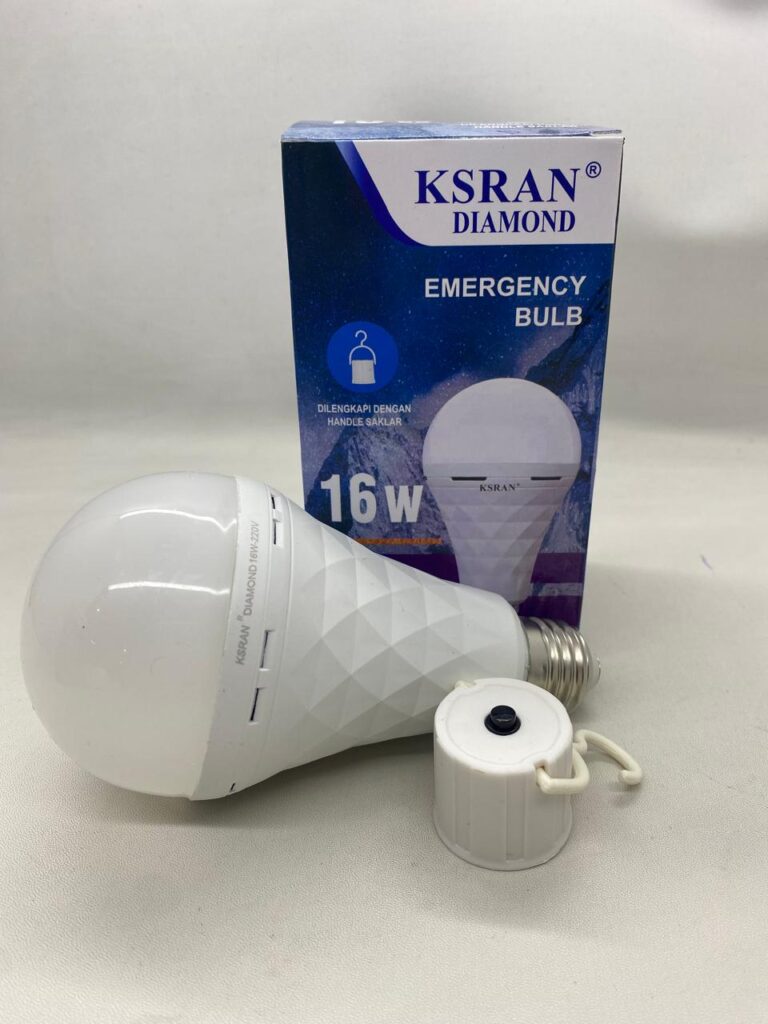 Emergency LED bulb with 16W power for quick lighting.