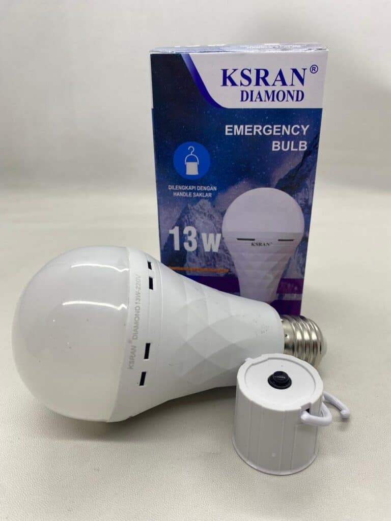 Emergency LED bulb with 13W power for quick lighting.