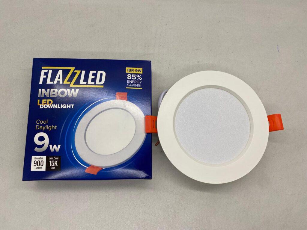 Modern Flazzled LED downlight for energy-efficient lighting.