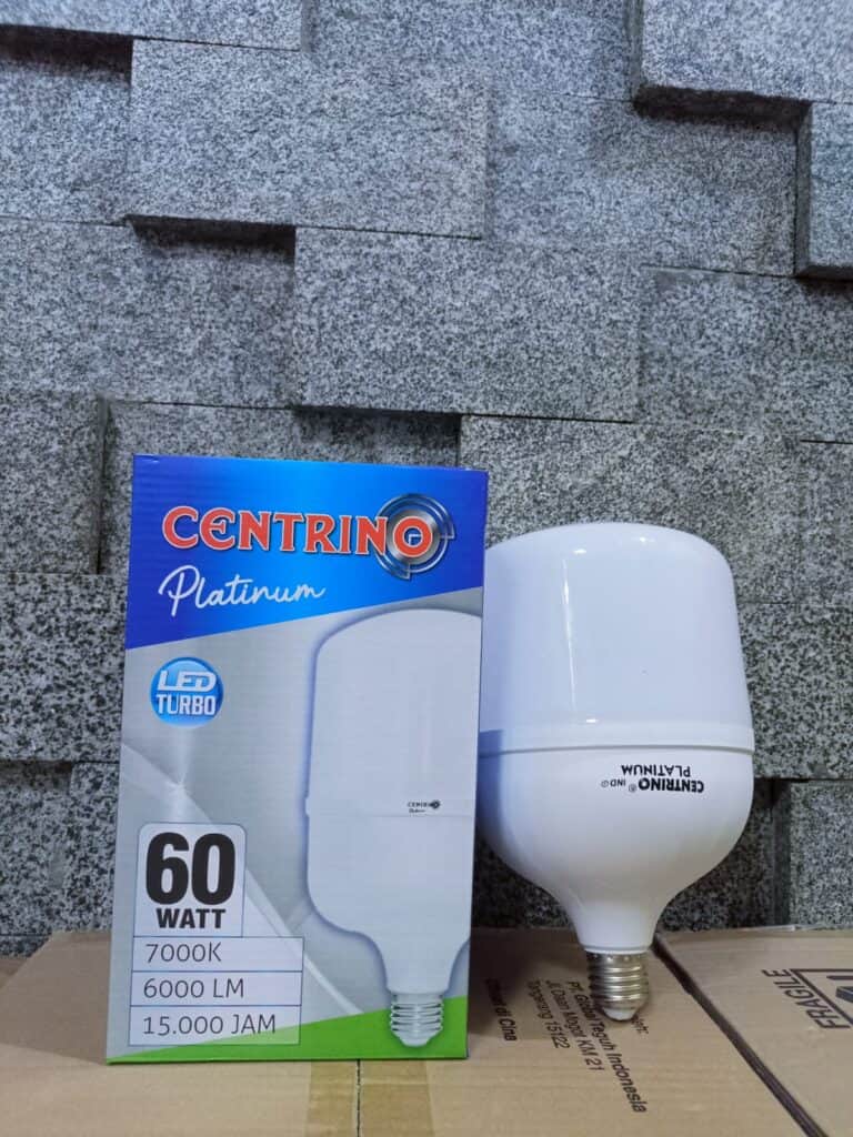 Centrino Platinum LED Jumbo bulb with 60W power, 7000K color temperature, 6000 lumens brightness, an.