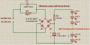 skema lampu 220V